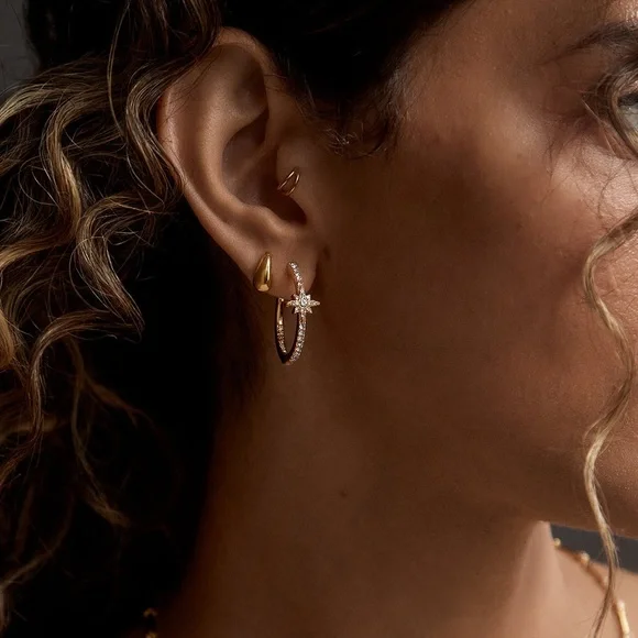 Astra Celestial Hoop Earrings - Picture 1 of 4